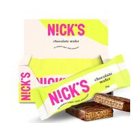 NICKS Chocolate Wafer Bars, Low Carb Biscuits Candy Snack Bar, 165 Calories, No Added Sugar Gluten Free Sweets (9x35g)