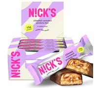 NICKS Keto Protein Bar Almond Caramel, 13 g Protein, 201 Calories, Low Carb Chocolate Snacks No Added Sugar Gluten Free (12 x 50 g)
