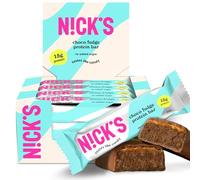 NICKS Keto Protein Bar Choco Fudge, 15 g Protein, 179 Calories, Low Carb Chocolate Snacks No Added Sugar Gluten Free (12 x 50 g)