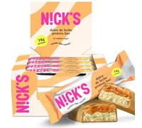 NICKS Keto Protein Bar Dulce de Leche, 14 g Protein, 186 Calories, Low Carb Chocolate Caramel and Cookie Flavored Snacks No Added Sugar Gluten Free (12 x 50 g)