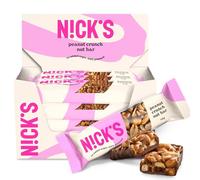 NICKS Nut Bar Peanut crunch, Vegan Chocolate Keto Snack 3.7 Net Carbs, 176 Calories, No Added Sugar Gluten Free Low Carb Sweets (Multipack 12x40g)