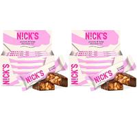 NICKS Peanuts n fudge Keto Chocolate Bars No Added Sugar 175 Calories, 4.1 Net carbs, Gluten Free Sweets Low carb Candy Snack Bar (Multipack 15x40g) (Pack of 2)