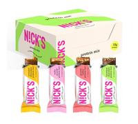 NICKS Protein Bar Mix Box, Keto Snack Bars 4g Net Carbs, 15g Protein, 5g Collagen No Added Sugar Gluten Free Low Carb Snacks (9x50g)
