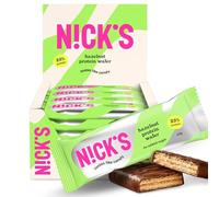 NICKS Protein Wafer Bars Hazelnut | 25% Protein | 203 Calories | Low carb Biscuits Snack Bar No Added Sugar Gluten free (Multipack 24x40g)