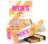 NICKS Protein Wafer Bars Orange | 25% Protein | 203 Calories | Low carb Biscuits Snack Bar No Added Sugar Gluten free (Multipack 24x40g)