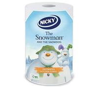 Nicky 2 Ply The Snowman and The Snowdog Printed Christmas Kitchen Paper Towels - 1 Super Roll