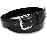 Nicky Adams Countrywear Men's Leather Belt - 1.25 Inch Wide Designer Trouser and Jeans Belt with Stainless Steel Buckle - Black and Tan Colours