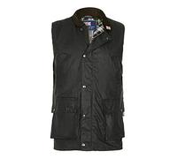 Nicky Adams Countrywear Men's Waxed Waistcoat Quilted Padded Waterproof Outdoor Gilet - Ideal for Shooting, Fishing, and Hunting - Made in UK