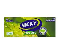 Nicky Balsam Aloe Vera Pocket Tissue 4 Ply 10 Packs