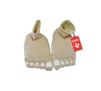 Nicky Bigs Costume Accessory Caveman Feet Shoe Covers One Size Beige