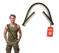 Nicky Bigs Novelties Adult Cosplay Plastic Bullet Mold Belt Adjustable Halloween Costume Accessory Prop 60 Inches, Multi-colored, One Size