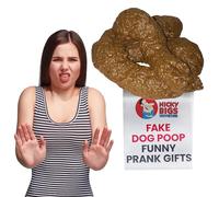 Nicky Bigs Novelties Deluxe Fake Dog Poop Crap Pile - Realistic Fake Poop - Funny Pranks for April Fools Day - Adult Gags April Fools Prank Jokes - Plastic Novelty Gift, Brown