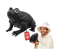 Nicky Bigs Novelties Morph Giant Rubber Black Witches Toad Halloween Prop Decoration Large Frog Statue Figure 10 Inches Long