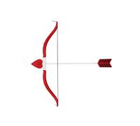 Nicky Bigs Novelties Unisex Red and White Cupid Bow and Arrow Set - Pl