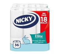Nicky Elite, 36 Rolls of Toilet Tissue, 3-Ply