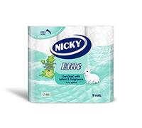 Nicky Elite White 9 Roll Toilet Tissue, 877 g - Pack of 5