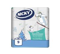 Nicky Snowman, 9 Rolls of Toilet Tissue, 3-Ply