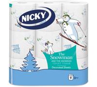 Nicky The Snowman and The Snowdog Toilet Tissue 9 Rolls