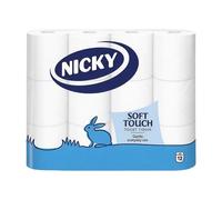 Nicky Soft Touch Toilet Tissue, 2-Ply, 12 Rolls