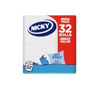 Nicky Soft Touch Toilet Tissue - 32 Rolls, 2-Ply