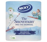 Nicky The Snowman and The Snowdog Decorated Kitchen Towels Pack of 2