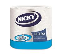 Nicky Ultra 3 Ply Kitchen Roll 75 Sheets (10x2)
