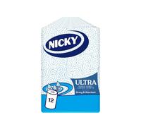 Nicky Ultra Kitchen Towel - Pack of 12 Rolls, 75 Sheets per Roll, 3-Ply, Ultra Strong and Absorbent, Suitable for The Whole Family, 100% FSC Certified, Paper Packaging