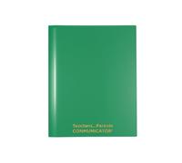 Nicky's Folders® English Communicator, Parent-Teacher Folder, Patented Tear-Resistant Flexible Plastic 2 Inside Pockets, 2 Exterior Sleeves, Letter Size Paper, Single Color(24 Pack) (Metallic Green)