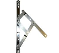 Nico 10 Inch Friction Stay Window Hinge, Silver, Classic Style, Metal Finish