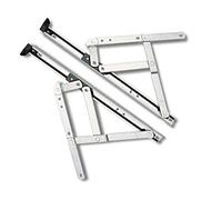 Nico Aluminium Friction Hinge Window Stay - 400mm, Silver, Stainless Steel, Adjustable