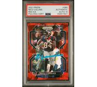 Nico Collins 2021 Panini Prizm Red Ice Signed Football Rookie Card #360 Auto Graded PSA 10