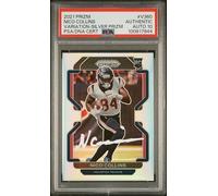 Nico Collins 2021 Panini Prizm Variation Silver Signed Football Rookie Card #V360 Auto Graded PSA 10 B