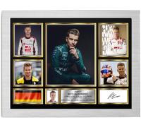 Nico Hulkenberg Signed Autograph Photograph Display - Perfect for F1 Fans, A4 Poster + White Frame - Limited Edition Autograph Fan Gift - Collectible Memorabilia Merchandise