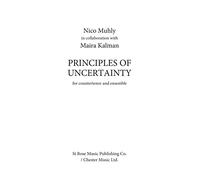 Nico Muhly-Principles Of Uncertainty-Countertenor and Chamber Ensemble-Score