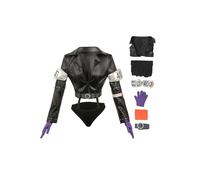 Nico Robin Costume Miss Allsunday Cosplay Black Coat Full Set Egghead Future Arc Outfits Halloween Suit Adult Women (Robin, Large)