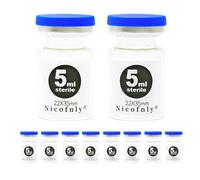 Nicofnly 5ml Sterile Glass Vials, 10 Packs- 5ml Sterile Empty Vial with Self-Healing Injection Port and Flip Top Cap, Sterile Package