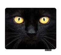 NICOKEE Cat Rectangle Gaming Mousepad The Black Cat in The Dark Mouse Pad Mouse Mat for Computer Desk Laptop Office 9.5 X 7.9 Inch Non-Slip Rubber
