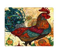 Nicokee Chicken Gaming Mousepad Colorful Visual Effect The Chicken Mouse Pad Mouse Mat for Computer Desk Laptop Office 9.5 X 7.9 Inch Non-Slip Rubber