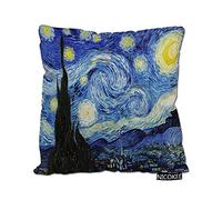Nicokee Cotton Linen Pillow Covers Starry Night by Vincent Van Gogh Throw Pillow Covers Cases for Couch Sofa Bed Home Decor 18 x 18 Inches