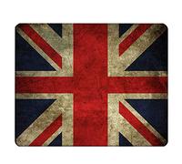 Nicokee Flag Rectangle Gaming Mousepad Vintage United Kingdom Union Jack Flag British Flag Mouse Pad Mouse Mat for Computer Desk Laptop Office 9.5 X 7.9 Inch Non-Slip Rubber