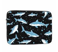 Nicokee Laptop Sleeve Bag 15.4 15.6 Inch,Cartoon Shark Ocean Sea Animal Protective Polyester Computer Cases Laptop Cover Briefcase Bag Tablet Travel Cover