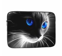 Nicokee Laptop Sleeve Bag 15.4 15.6 Inch,Cool Grey Cat Animal Protective Polyester Computer Cases Laptop Cover Briefcase Bag Tablet Travel Cover
