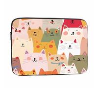 Nicokee Laptop Sleeve Bag 15.4 15.6 Inch,Cute Kitten Cats Scandinavian Style Colorful Protective Polyester Computer Cases Laptop Cover Briefcase Bag Tablet Travel Cover
