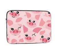 Nicokee Laptop Sleeve Bag 15.4 15.6 Inch,Cute Pigs Pink Piggy Animal Protective Polyester Computer Cases Laptop Cover Briefcase Bag Tablet Travel Cover
