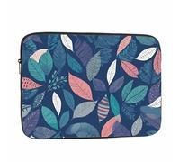 Nicokee Laptop Sleeve Bag 15.4 15.6 Inch,Floral Pattern Flower Print Blue Protective Polyester Computer Cases Laptop Cover Briefcase Bag Tablet Travel Cover