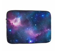 Nicokee Laptop Sleeve Bag 15.4 15.6 Inch,Galaxy Outer Space Star Nebula Blue Purple Protective Polyester Computer Cases Laptop Cover Briefcase Bag Tablet Travel Cover