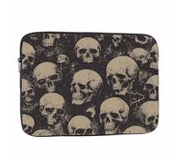 Nicokee Laptop Sleeve Bag 15.4 15.6 Inch,Grunge Skulls Horror Halloween Protective Polyester Computer Cases Laptop Cover Briefcase Bag Tablet Travel Cover