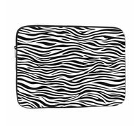 Nicokee Laptop Sleeve Bag 15.4 15.6 Inch,Jungle Tiger Zebra Print Black and White Protective Polyester Computer Cases Laptop Cover Briefcase Bag Tablet Travel Cover