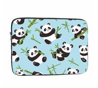Nicokee Laptop Sleeve Bag 15.4 15.6 Inch,Pandas Cute Panda Bears Animal Protective Polyester Computer Cases Laptop Cover Briefcase Bag Tablet Travel Cover