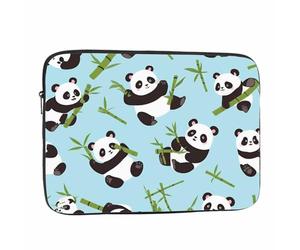 Nicokee Laptop Sleeve Bag 15.4 15.6 Inch,Pandas Cute Panda Bears Animal Protective Polyester Computer Cases Laptop Cover Briefcase Bag Tablet Travel Cover